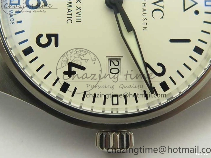 MIROTIME 0210 ZeroBulk Mark XVIII IW327002 MKS 1:1 Best Edition White Dial On SS Bracelet MIYOTA 9015 V 7209